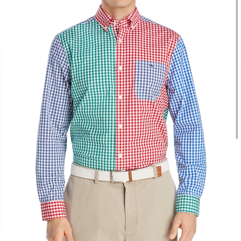 Vineyard Vines Multi-Colored Gingham/Checkered “T… - image 1